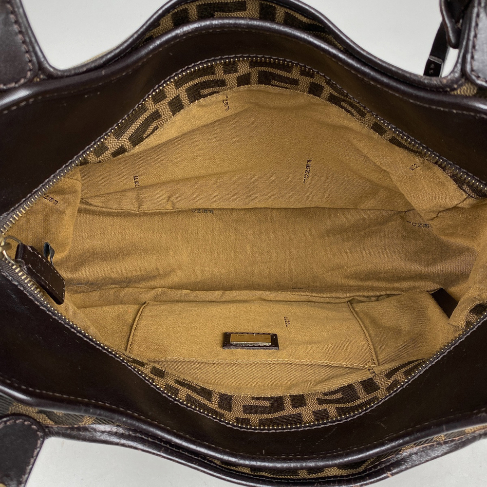 Fendi Zucca Pattern Handbag Tote Canvas Brown - image 7